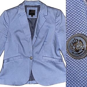 The Limited Pastel Blue Pattern Textured Lined Blazer